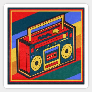 Retro Boombox Sticker